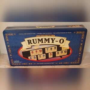 1999 Rummy-O Game Collector's Tin Cardinal Industries 4 Double Teir Racks